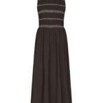 Atika Deco Smock Dress - Dark Brown