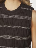 Atika Deco Smock Dress - Dark Brown - Afbeelding 2