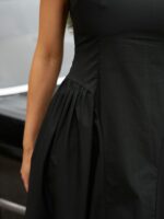 Zora Poplin Dress - Black - Afbeelding 4