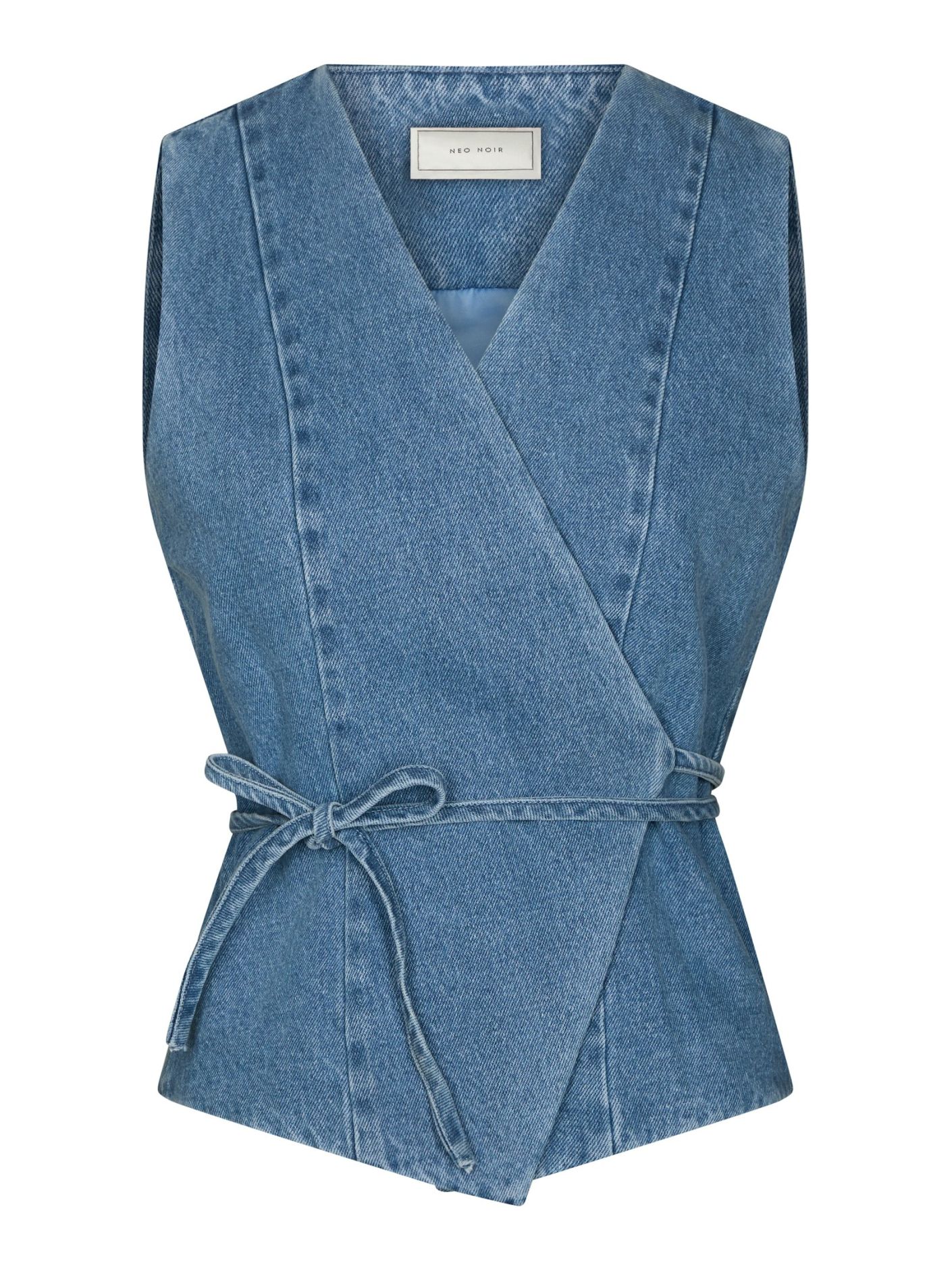 168983_140_0 Samara Denim Waistcoat - Blue - Afbeelding 1