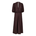 HeraCC SS Puff Dress - Dark Brown
