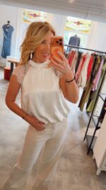 IdunCC Lace Ballon Top - Off White