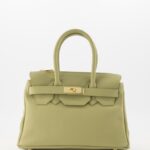 Birdie Small Leather Bag - Moss Green