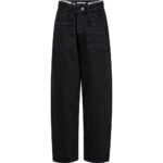 Flip Waist Black Pocket Tall Jeans - Black