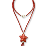 Bonnie Studios - Coral Tassel Necklace - Coral