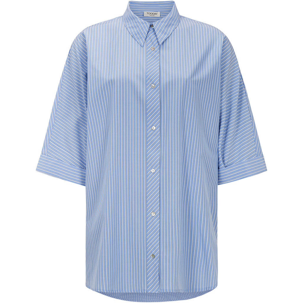 TD226-110_318_4 TDCami 3/4 Shirt - Chambray Blue - Afbeelding 1