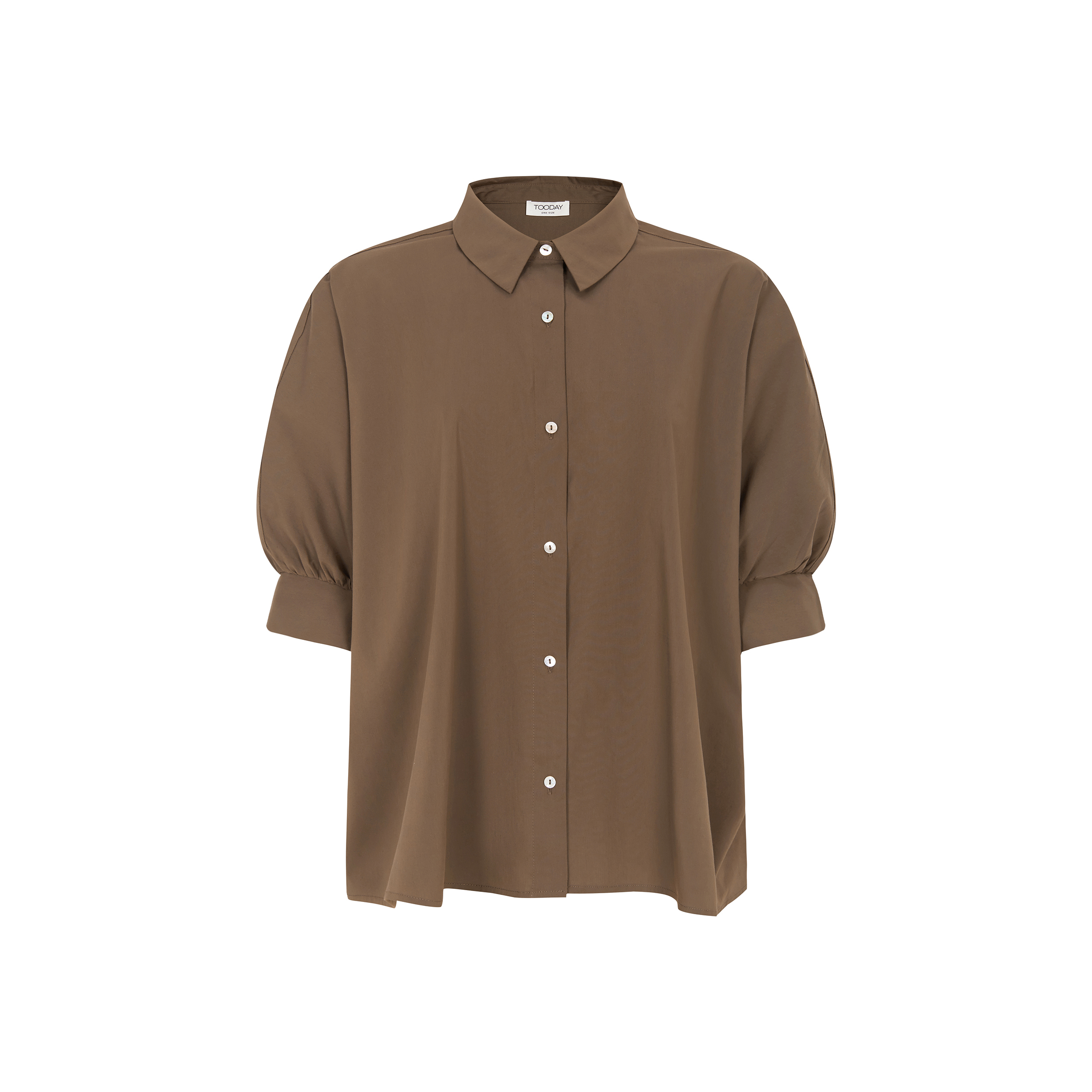 TD226-170 – 223 Bitter Chocolate – Extra 1 TDCia Oversized Shirt - Bitter Chocolate - Afbeelding 1