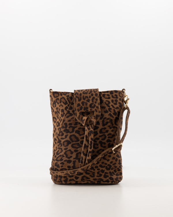 13032-571-12724 Kendra Small Suede Bag - Leopard - Afbeelding 1