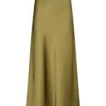 Vicky Heavy Sateen Skirt - Sage Green