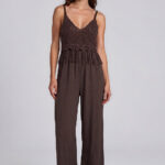 Crochet Jumpsuit - Dark Brown