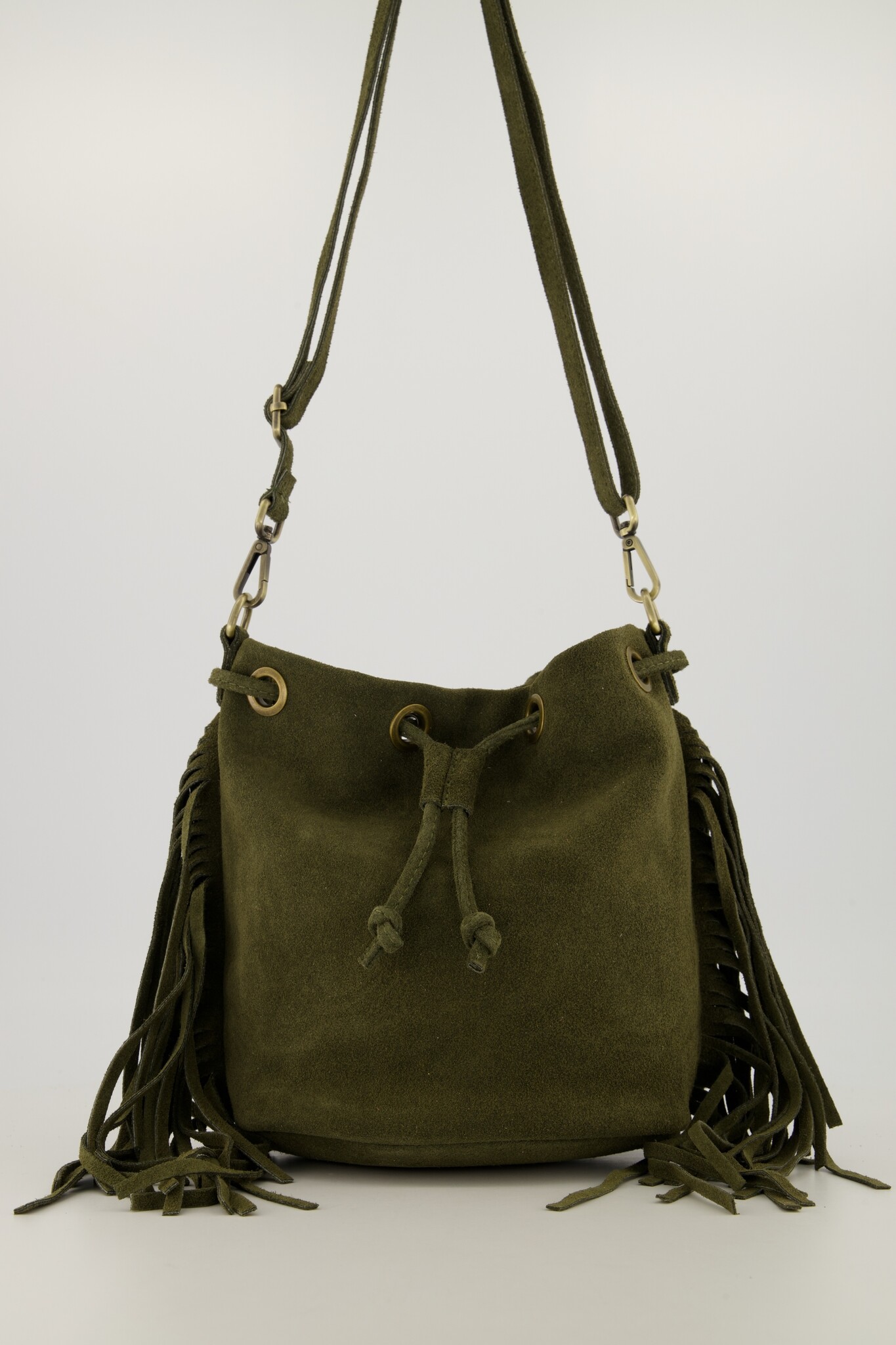 2100000166220_2_214 Hazel Suede Bag - Green - Afbeelding 1