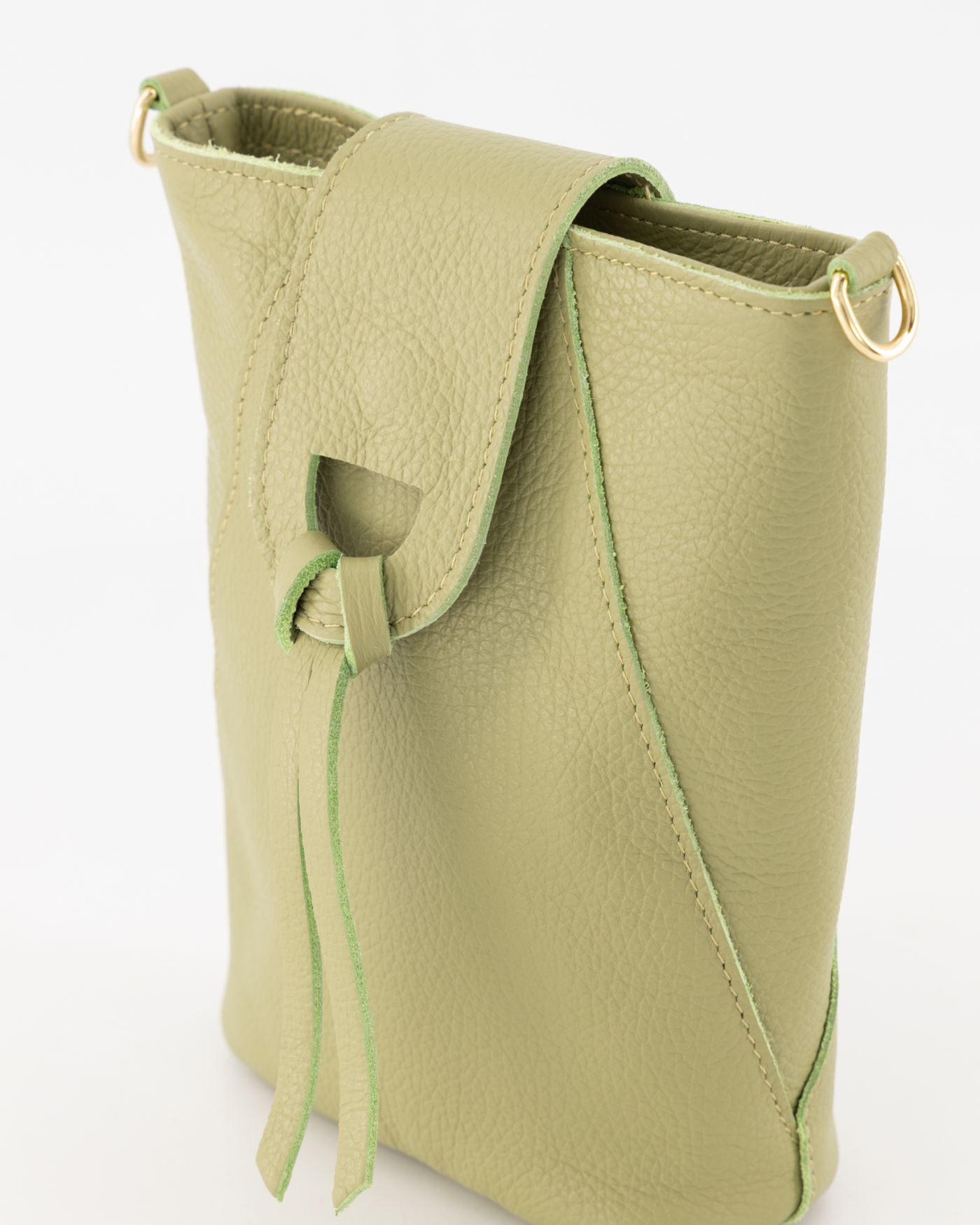 2100000180462_4_382 Kendra Leather Bag - Moss Green - Afbeelding 1