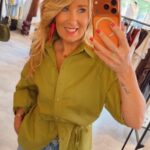 Elenza blouse  - Moss Green