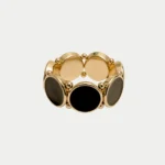 Bow19 - Ava Elastic Bracelet - Black/Gold