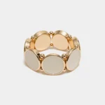 Bow19 - Ava Elastic Bracelet - Bone/Gold