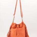 Hazel Suede Bag - Light Orange