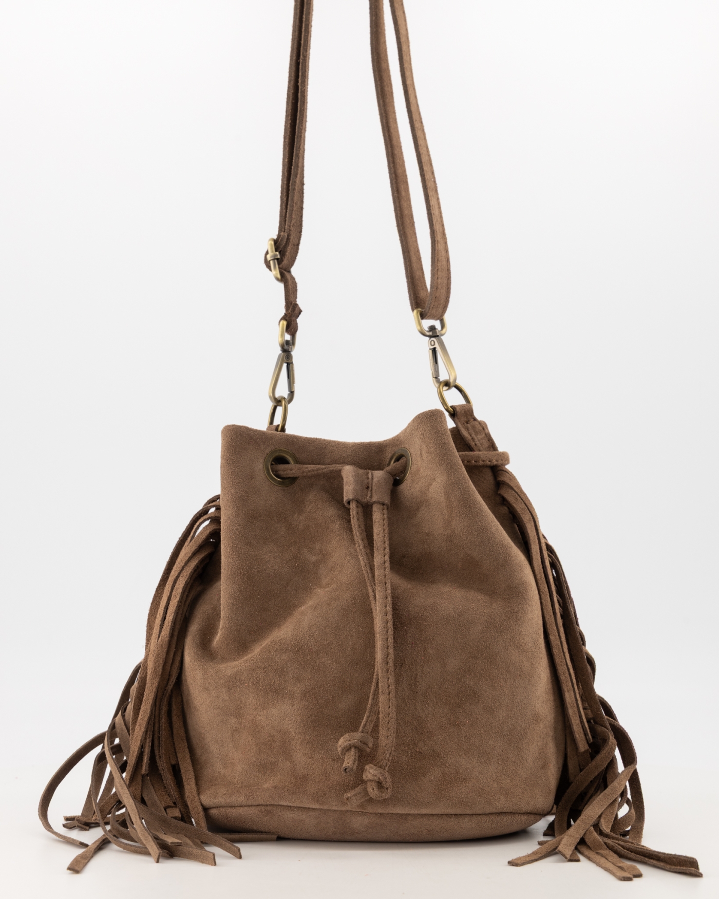 8785289891465_5_28 Hazel Suede Bag - Taupe - Afbeelding 1