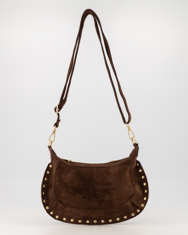 8785289895777_1_RAW_2_15 Monica Suede Bag - Dark Brown - Afbeelding 1