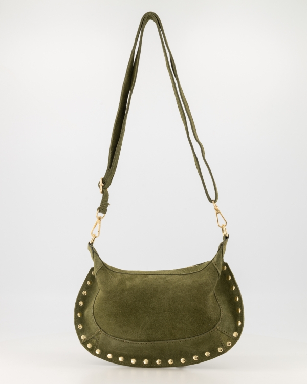 8785289895791_1_RAW_2_789 Monica Suede Bag - Green - Afbeelding 1