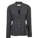 Enna Waist Pleat Blazer - Antracit