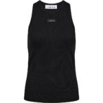Rib Badge Stone Tank - Black