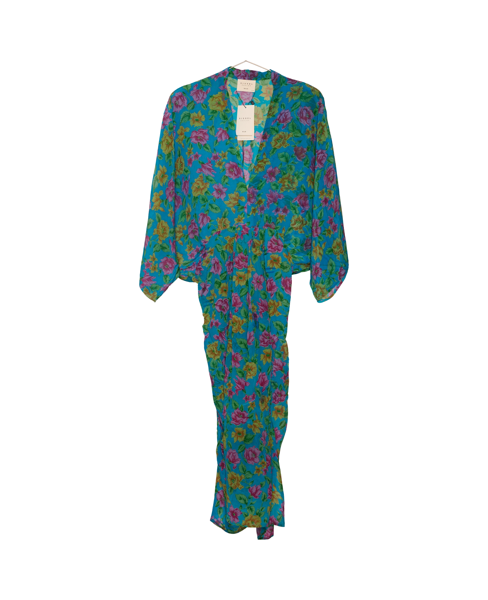 Juno SILK Dress - No 1197 Vintage SILK Sari Sissel Edelbo - Juno Silk Dress - 1197 - Afbeelding 1