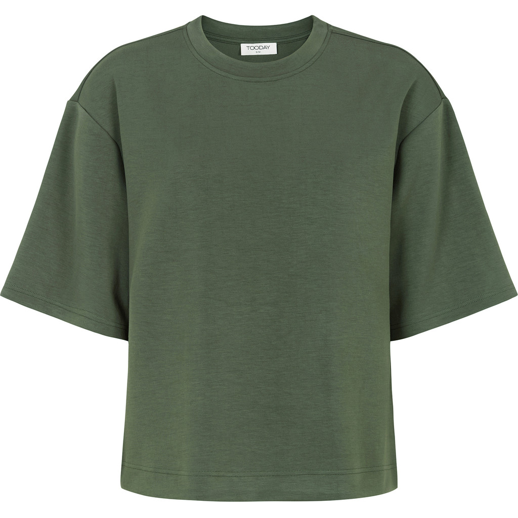 TD126-143_293_4 TDAzra Boxy T-Shirt - Army - Afbeelding 1
