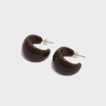 Bow19 - Noella Hoops - Dark Brown