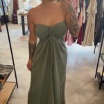 Strapless summer dress - Army