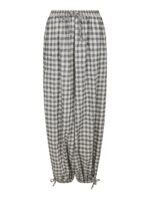 Roxane Balloon Check Pants - Black