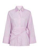 Dita Scarf Stripe Shirt - Light Pink