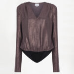 Metallic Jersey Body - Brown