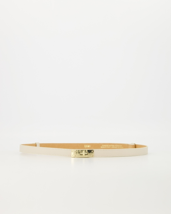 2100000149070_2_631 (1) Garcia Leather Belt - Ecru - Afbeelding 1