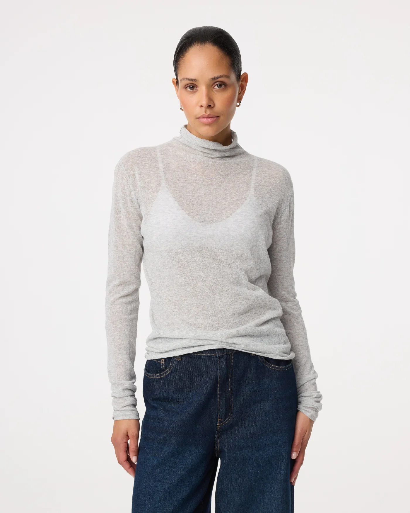 262P010_27_001_0ec6ffec-5264-4b06-bf0d-4830973b001b Roline Pullover - Grey Melange - Afbeelding 1