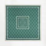 Monogram printed scarf - evergreen