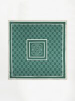 Monogram printed scarf - evergreen