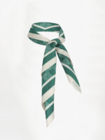 Monogram printed scarf - evergreen - Afbeelding 3