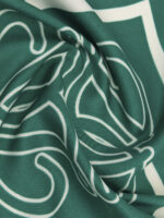 Monogram printed scarf - evergreen - Afbeelding 2