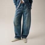 Aliana Barrel Jeans - Double Stone