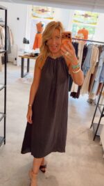 Fleur Halter Dress - Dark Brown