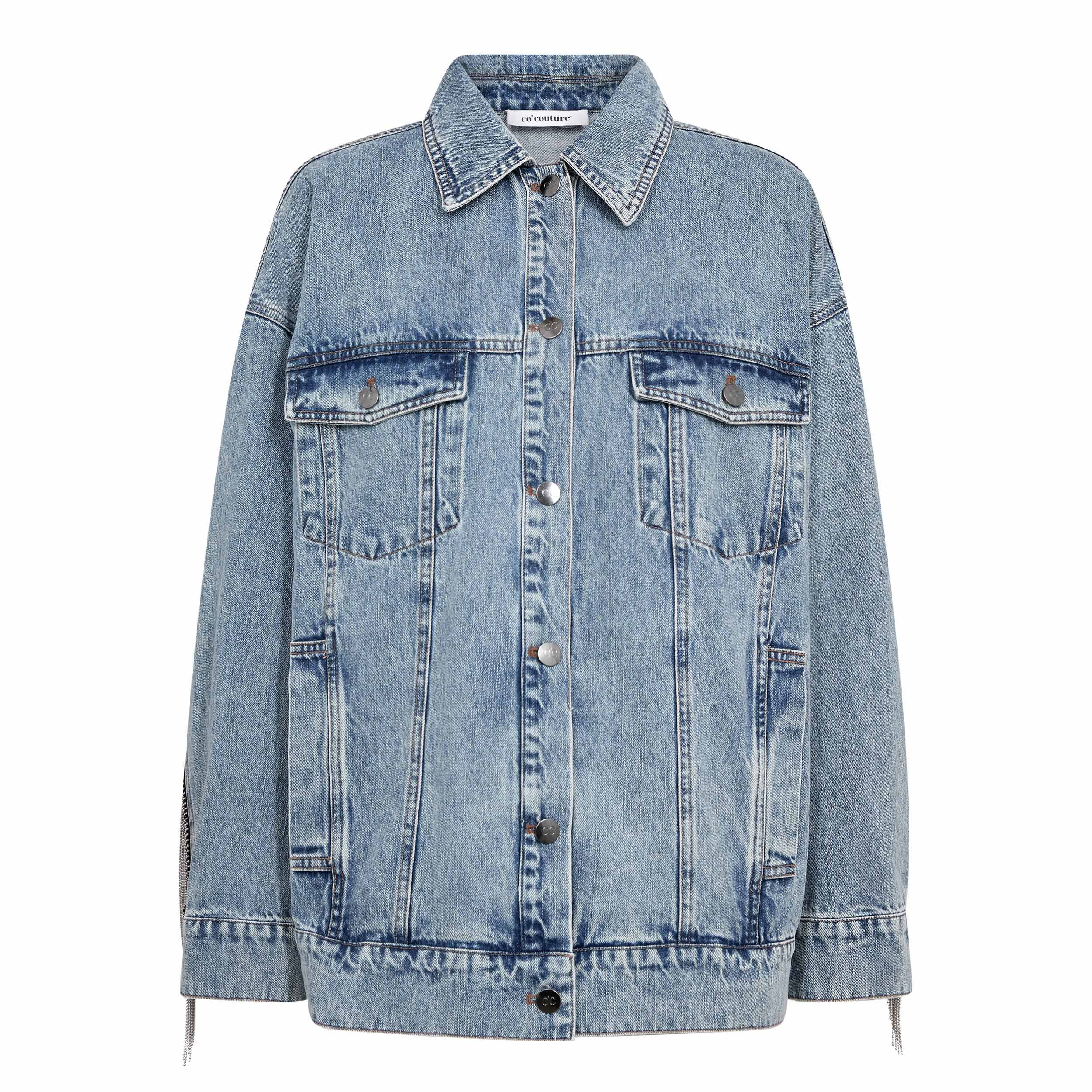 500114-DeniceCC-Denim-Fringe-Jacket-45007-11 DeniceCC Denim Fringe Jacket - Bleach Denim - Afbeelding 1