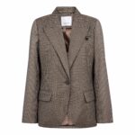 VeyaCc Check Fitted Blazer - Brown