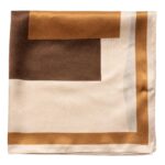 ShilaCC Silk Block Scarf - Brown - Afbeelding 2
