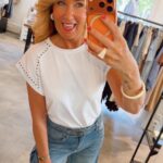 Studs Top - White