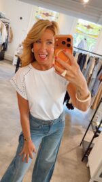Studs Top - White