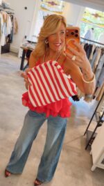 Clutch - Stripe Red