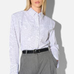 Rix Blouse - White Black Stripe