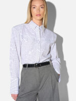 Rix Blouse - White Black Stripe