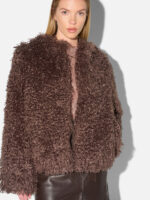Reno Faux Fur Jacket - Brown