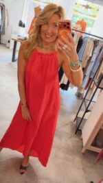 Fleur Halter Dress - Red - Afbeelding 2
